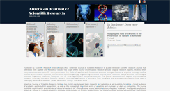 Desktop Screenshot of americanjournalofscientificresearch.com