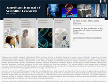 Tablet Screenshot of americanjournalofscientificresearch.com
